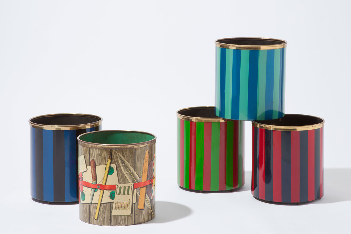 Fornasetti Umbrella Stands and Waste Paper Bins - Porcelain Pugs